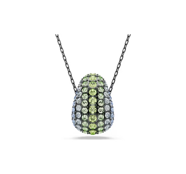 SWAROVSKI SUBLIMA PENDANT, ROUND CUT, MULTICOLORED,RUTHENIUM PLATED