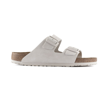 BIRKENSTOCK ARIZONA SOFT BEDDING NARROW FIT IN WHITE