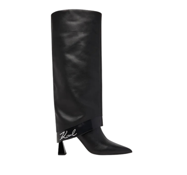 KARL LAGERFELD DEBUTANTE FOLD DOWN KNEE-HIGH BOOTS