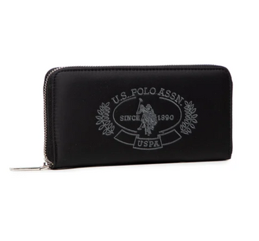 US POLO WOMEN SPRINGFIELD L ZIP WALLET IN BLACK