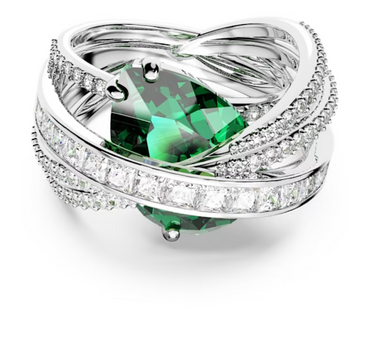 SWAROVSKI HYPERBOLA COCKTAIL RING IN GREEN