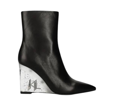 KARL LAGERFELD  ICE WEDGE STRETCH ANKLE BOOT