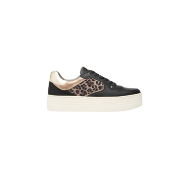 NERO GIARDINI LEATHER TRAINERS
