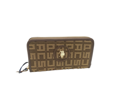 US POLO ASSN WOMEN JACQUARD L. ZIP WALLET