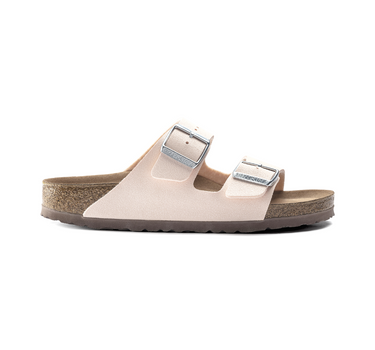 BIRKENSTOCK ARIZONA VEGAN NARROW FIT IN LIGHT ROSE