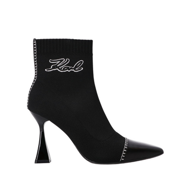 KARL LAGERFELD DEBUT II MIX KNIT ANKLE BOOTS
