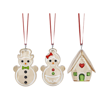 SWAROVSKI HOLIDAY CHEERS GINGERBREAD ORNAMENT SET