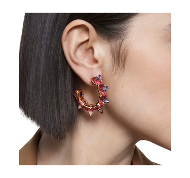 SWAROVSKI MATRIX HOOP EARRINGS