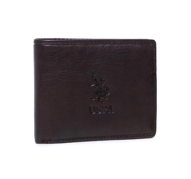 US POLO ASSN. MEN'S HORIZONTAL LEATHER WALLET