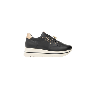 NERO GIARDINI LEATHER TRAINERS