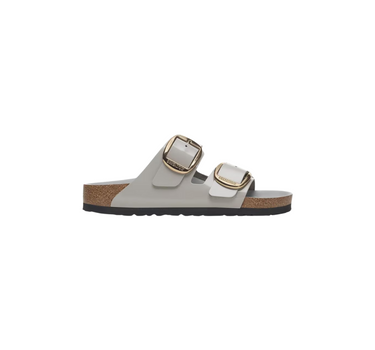 BIRKENSTOCK ARIZONA BIG BUCKLE NATURAL LEATHER PATENT NARROW FIT