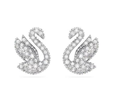 SWAROVSKI ICONIC SWAN STUD EARRINGS