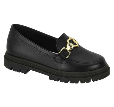 BERIA RIO LOAFERS IN BLACK WITH GOLD DETAILING