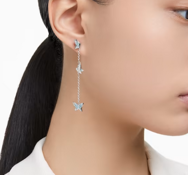 SWAROVSKI LILIA DROP EARRINGS IN BLUE