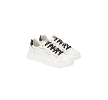 NERO GIARDINI LEATHER TRAINERS