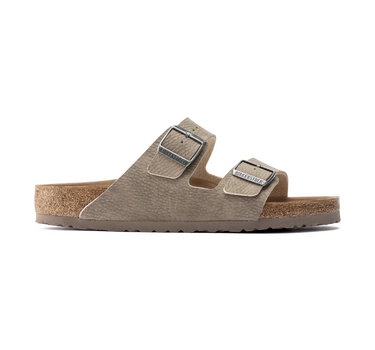 BIRKENSTOCK ARIZONA VEGAN NARROW FIT IN DUSTY GREY