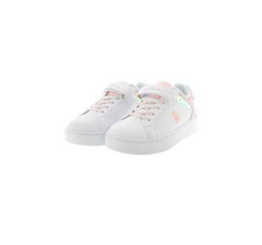 US POLO KIDS LACE-UP FOOTWEAR WITH ELASTIC LACE AND VELCRO
