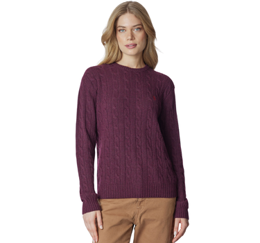 US POLO ASSN WOMEN BRIT CABLE SWEATER