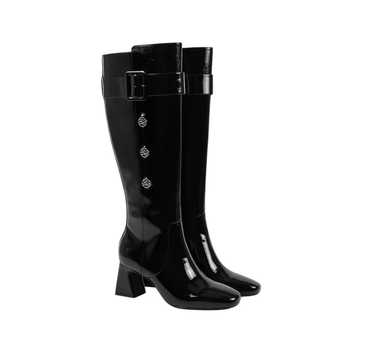 KARL LAGERFELD BEATA AUTOGRAPH RING KNEE-HIGH BOOTS