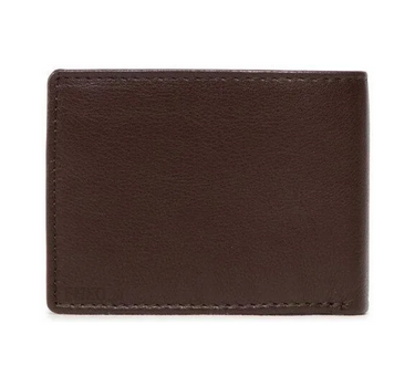 US POLO ASSN. MEN'S HORIZONTAL WALLET W/COIN FLAP IN BROWN