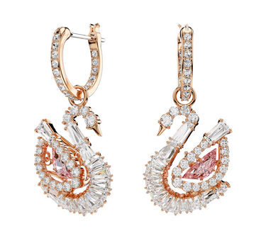 SWAROVSKI SWAN DROP EARRINGS