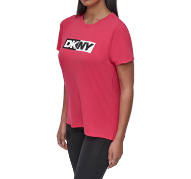 DKNY WOMEN TWO TONE LOGO T-SHIRT
