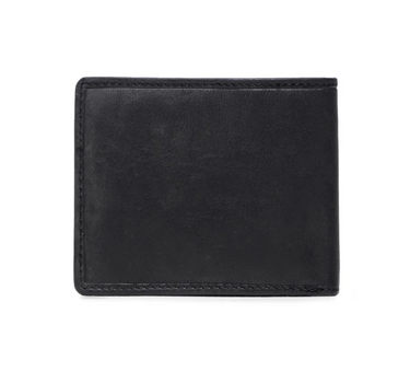 US POLO ASSN. MEN'S HORIZONTAL LEATHER WALLET IN BLACK