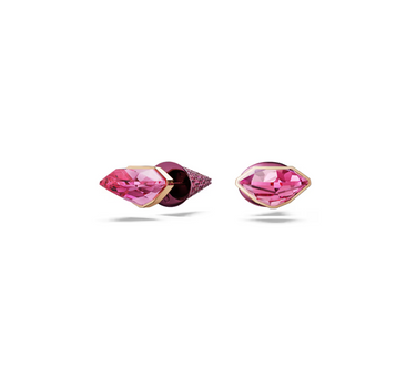 SWAROVSKI LUCENT STUD EARRINGS, PAVE, SPIKE, PINK, MIXED METAL FINISH