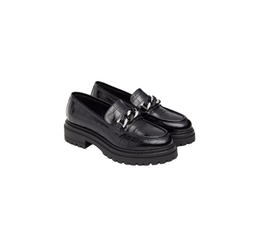 NERO GIARDINI LEATHER LOAFERS