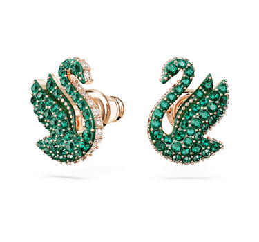 SWAROVSKI ICONIC SWAN STUD EARRINGS