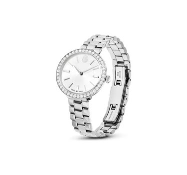 SWAROVSKI CERTA WATCH,SWISS MADE, METAL BRACELET,SILVER TONE, STAINLESS STEEL