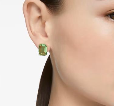 SWAROVSKI MILLENIA STUD EARRINGS IN GREEN