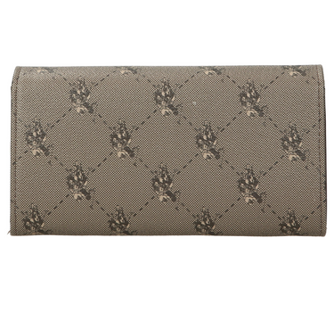 US POLO WOMEN'S HAMPTON L FLAP WALLET PRINTED IN BROWN