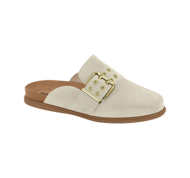 MOLECA WOMEN SLIP-ON MULES WITH OVERSIZED BUCKLE