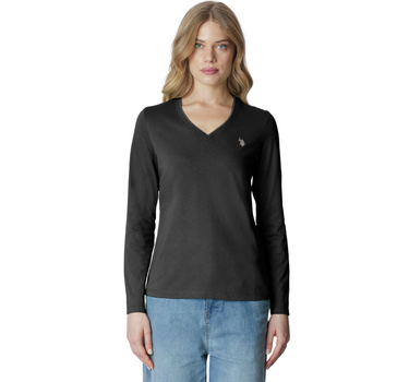 US POLO ASSN WOMEN BABS V NECK T-SHIRT