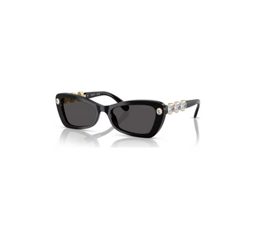 SWAROVSKI SUNGLASSES, RECTANGULAR SHAPE, SK6033, BLACK