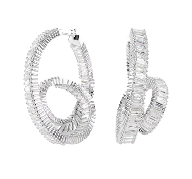 SWAROVSKI MATRIX HOOP EARRINGS