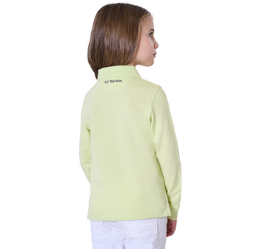 US POLO ASSN GIRLS LONG SLEEVE POLO