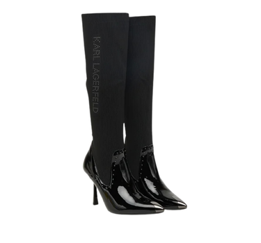 KARL LAGERFELD PANDARA MICRO STUDS KNEE-HIGH BOOTS