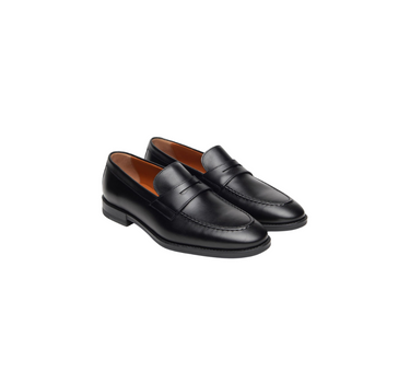 NERO GIARDINI LEATHER LOAFERS