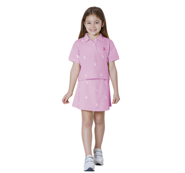 US POLO ASSN GIRLS ASTER SET POLO SHIRT AND SKIRT