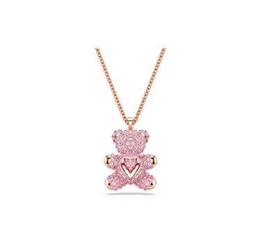 SWAROVSKI TEDDY PENDANT IN PINK