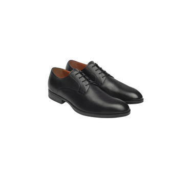 NERO GIARDINI LEATHER TIE-UP SHOES