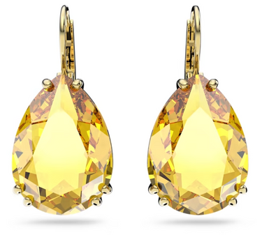 SWAROVSKI MILLENIA PEAR CUT DROP EARRINGS IN YELLOW