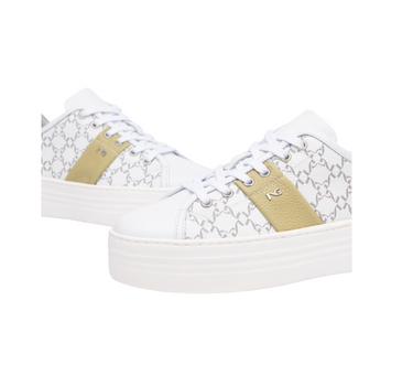 NERO GIARDINI WOMEN'S LEATHER TRAINERS