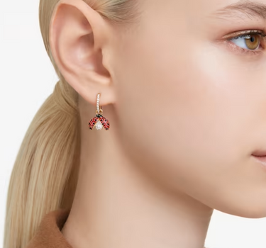 SWAROVSKI IDYLLIA DROP EARRINGS IN RED