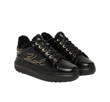 KARL LAGERFELD KAPRI LUG SIGNIA STUDS LOW LACE TRAINERS