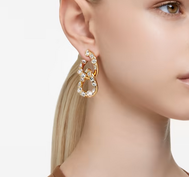 SWAROVSKI DEXTERA HOOP EARRINGS