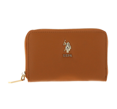 US POLO WOMEN'S NEW JONES M ZIP WALLET IN CAMEL