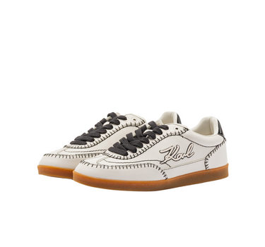 KARL LAGERFELD KANDIDATE SIGNIA STITCH LOW LACE TRAINERS
